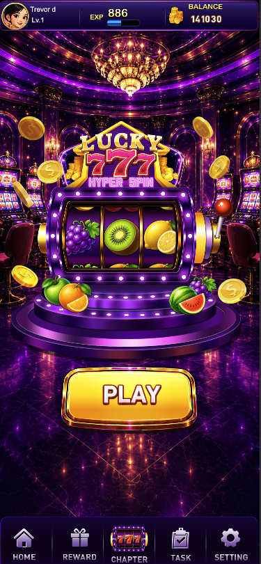 Lucky777 Slots — Main Screen