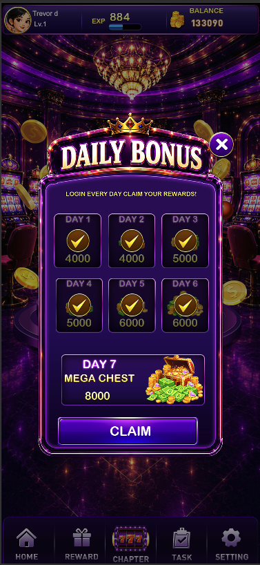 Lucky777 Slots — Bonus Wheel
